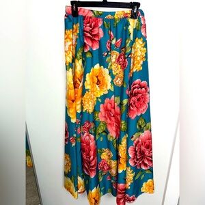 Floral Teal Skirt